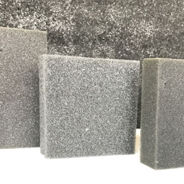 Polyurethane foam is available in block form or convoluted. Ideal for vibration dampening or soft spring applications
